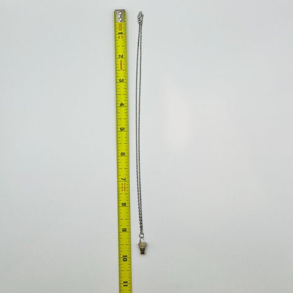 Sterling Silver Bucket Pail Pendant Necklace Rope Chain Charm Jewelry - Picture 2 of 5